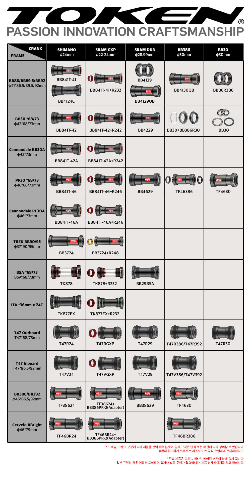 Token NINJA LITE BB Bottom Brackets BB4124C
